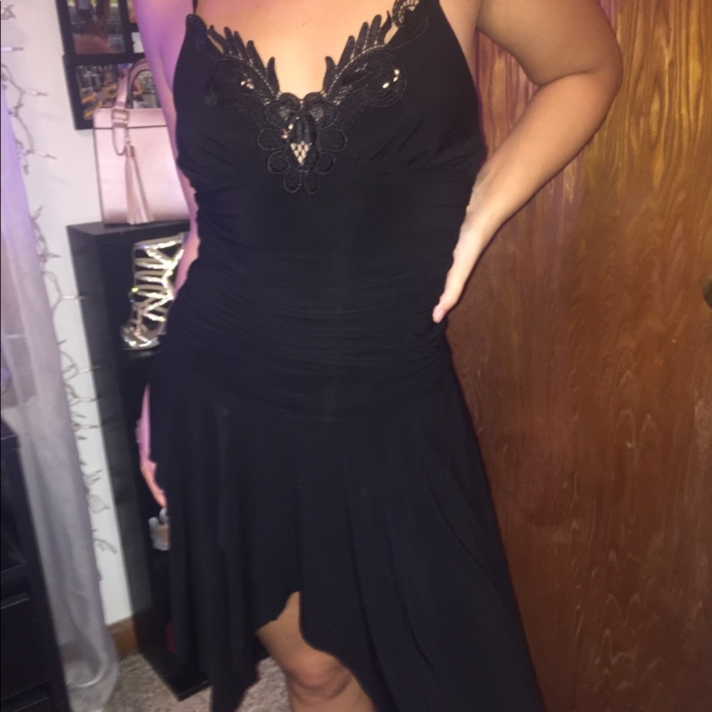 Black mini dress